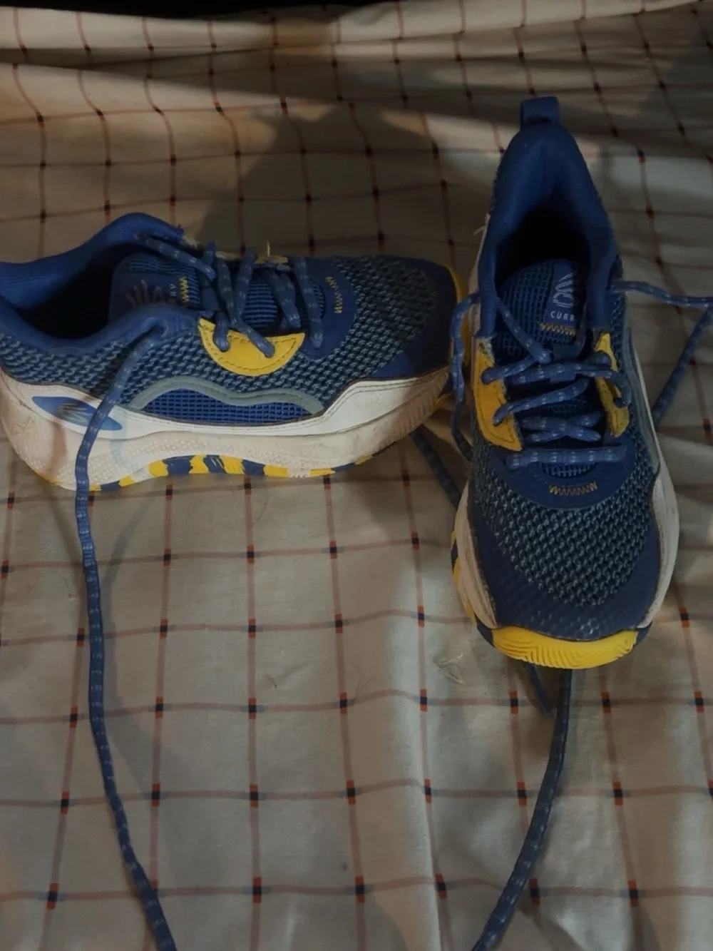 Kids Blue and Yellow Athletic Sneakers - Collection